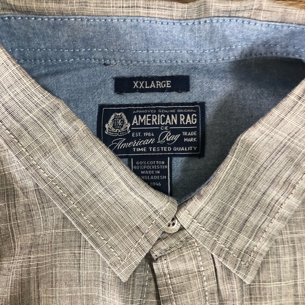 American Rag Gray Button-Up Shirt
